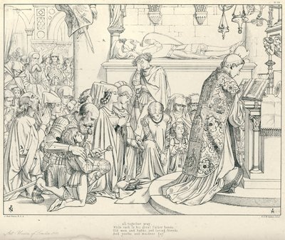 Illustrazione per La ballata del vecchio marinaio di Coleridge (incisione) da Joseph Noel (after) Paton
