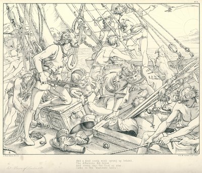 Illustrazione per La ballata del vecchio marinaio di Coleridge da Joseph Noel (after) Paton