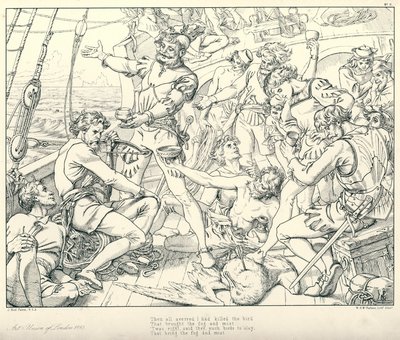 Illustrazione per La ballata del vecchio marinaio di Coleridge da Joseph Noel (after) Paton