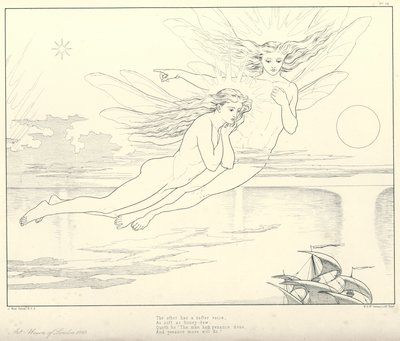Illustrazione per La Ballata del Vecchio Marinaio di Coleridge da Joseph Noel (after) Paton