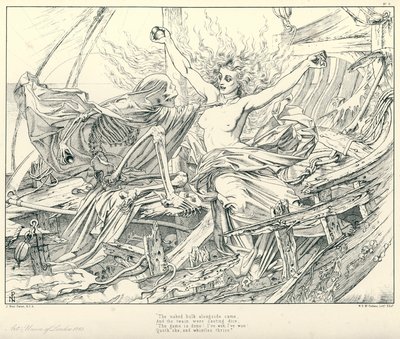 Illustrazione per La ballata del vecchio marinaio di Coleridge (incisione) da Joseph Noel (after) Paton