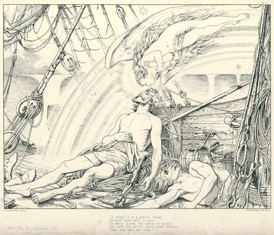Illustrazione per La ballata del vecchio marinaio di Coleridge da Joseph Noel (after) Paton
