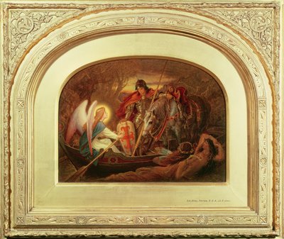 Come un angelo remò Sir Galahad attraverso Dern Mere da Joseph Noel Paton
