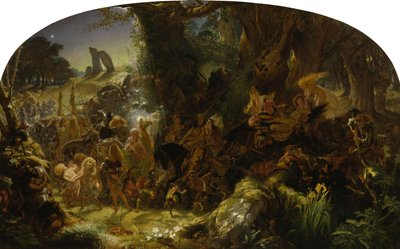 Il Raid delle Fate: Portare via un Changeling - Vigilia di Mezza Estate da Joseph Noel Paton