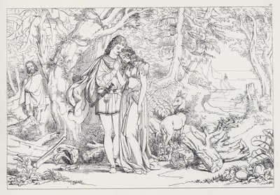 La Tempesta di Shakespeare, Atto III, Scena 1 da Joseph Noel after Paton