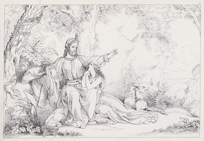 La Tempesta di Shakespeare, Atto I, Scena 2 da Joseph Noel after Paton