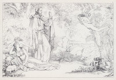 La Tempesta di Shakespeare, Atto I, Scena 2 da Joseph Noel after Paton