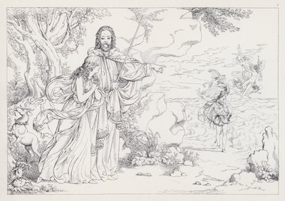La Tempesta di Shakespeare, Atto I, Scena 2 da Joseph Noel after Paton