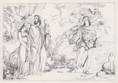 La Tempesta di Shakespeare, Atto I, Scena 2 da Joseph Noel after Paton