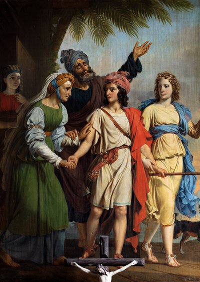 Partenza del giovane Tobia di Jozef Paelinck, prima metà del XIX secolo da Joseph Paelinck