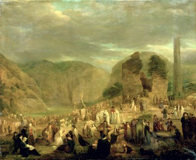 Il giorno dei morti nel cimitero di Glendalough da Joseph Peacock