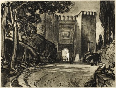 Una porta di Segovia da Joseph Pennell