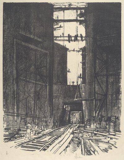 In fondo alla chiusa di Gatun da Joseph Pennell