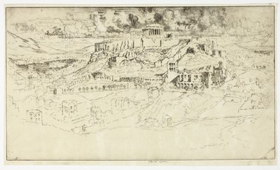 Atene dalla tomba di Filopote da Joseph Pennell