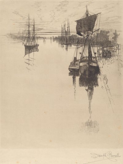 Sotto il Ponte di Chestnut St., Filadelfia, 1884 da Joseph Pennell