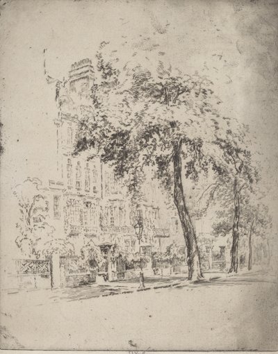 Grande albero, Cheyne Walk, 1906 da Joseph Pennell