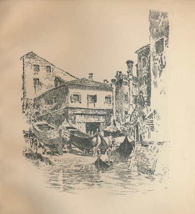 Costruzione di barche, Venezia, 1905, 1925 da Joseph Pennell