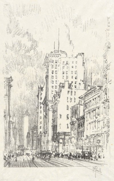 Broadway sopra la 23ª strada, n. 11 nella collezione Iconophile Club da Joseph Pennell