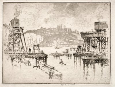 Costruzione del Molo di Dover da Joseph Pennell