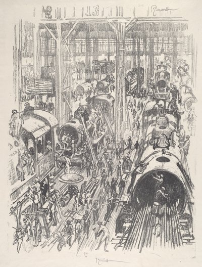 Costruzione di Motori per gli Alleati da Joseph Pennell