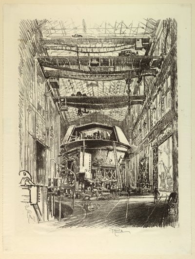 Costruzione della grande torre da Joseph Pennell
