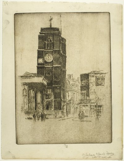 Torre della chiesa di Chelsea da Joseph Pennell