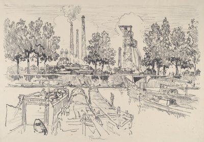 Miniere di carbone, Monceau, Francia da Joseph Pennell