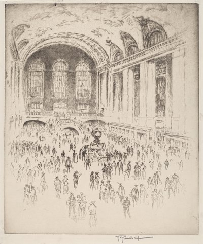 Atrio, Grand Central, New York da Joseph Pennell