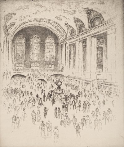 Concorso, Grand Central, New York, 1919 da Joseph Pennell