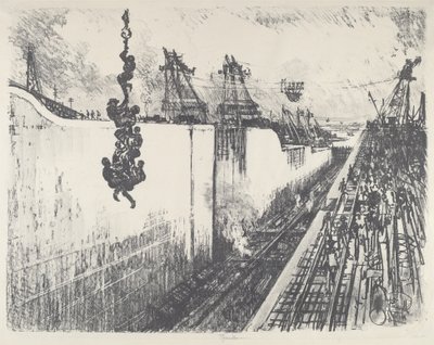 Ora di cena, chiusa di Gatun da Joseph Pennell