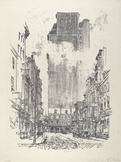 Giù per Sansom Street, 1912 da Joseph Pennell