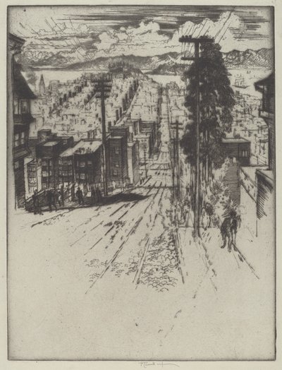 Su e giù per le colline fino alla baia, San Francisco da Joseph Pennell