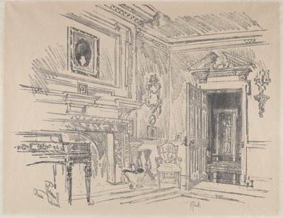Salotto a Cliveden da Joseph Pennell