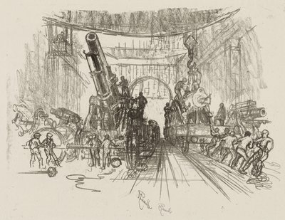 Lavoro di guerra inglese: Pronti per la guerra da Joseph Pennell