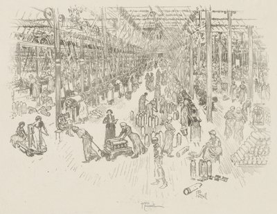 Lavoro di guerra inglese: La baia delle mille ragazze da Joseph Pennell