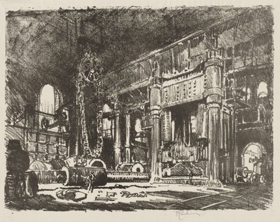 Lavoro di guerra inglese: La fucina delle armi da Joseph Pennell