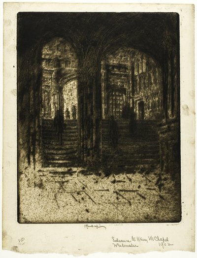 Ingresso della Cappella di Enrico VII, Westminster da Joseph Pennell