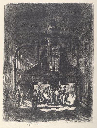 Forgiatura di conchiglie, gli schiavi della ruota da Joseph Pennell