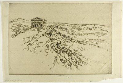 Girgenti, il Tempio sul Muro da Joseph Pennell