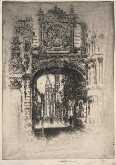 Grande Orologio; Rouen da Joseph Pennell