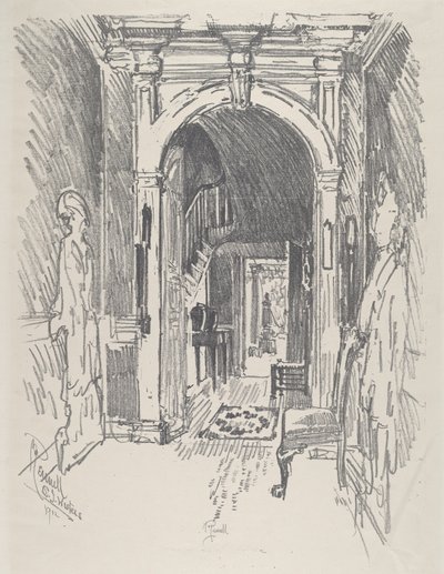 Corridoio a casa del Dr. Wister da Joseph Pennell
