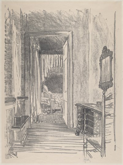Corridoio verso la camera da letto, Stenton da Joseph Pennell
