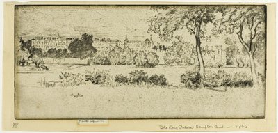 Hampton Court, il Palazzo Lungo da Joseph Pennell
