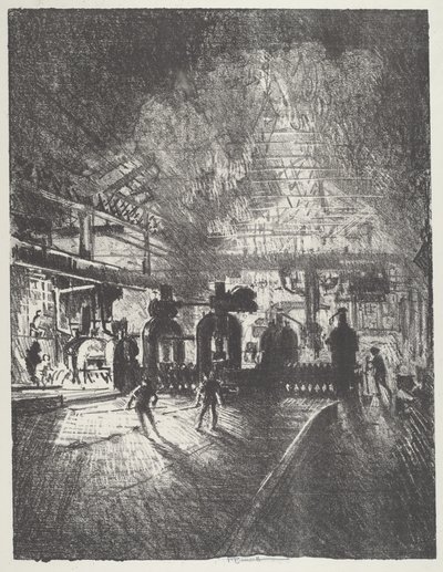Nelle fauci della morte, barre rotolanti per conchiglie da Joseph Pennell