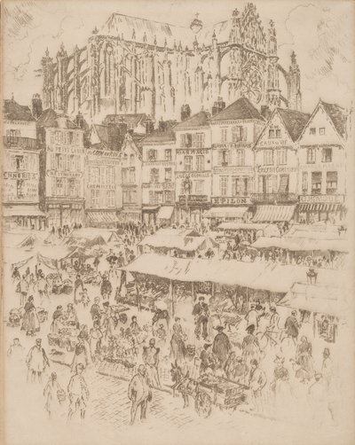 La Place, Beauvais, 1907 da Joseph Pennell