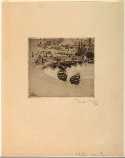Luogo di sbarco, Livorno da Joseph Pennell
