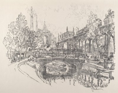Canale Landwehr, Berlino da Joseph Pennell