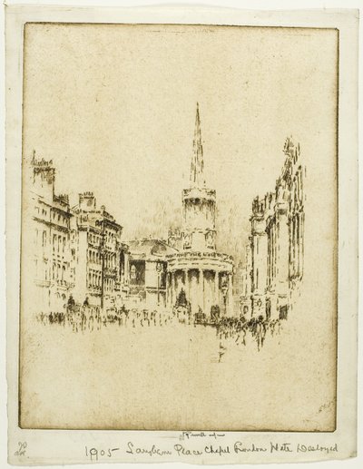 Cappella di Langham Place da Joseph Pennell