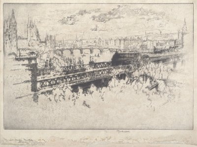 Londra sopra il ponte di Charing Cross da Joseph Pennell