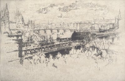 Londra sopra il ponte di Charing Cross da Joseph Pennell